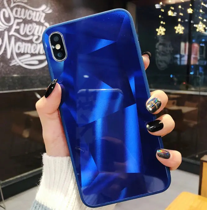 Colorful 3D Diamond Mirror Phone Case for Couples Electra