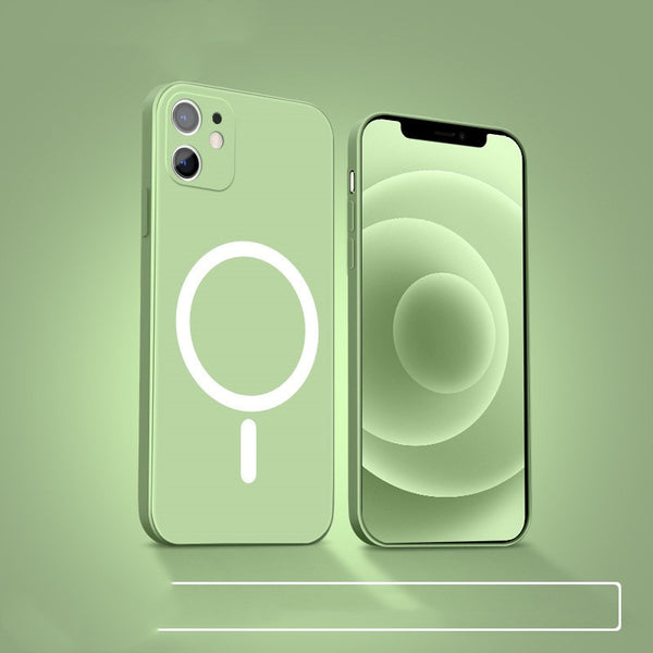 Compatible With E, Compatible With  , MagSafe Magnetic Liquid Silicone Case With Straight Edge My Store silicone case magnetic, magsafe magnet, magsafe charger, magnetic phone case, magsafe iphone cases, magnetic, straight-edge