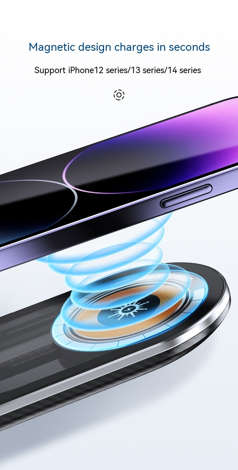 New Magsafe Magnetic Wireless Charger 2-in-1 15W Fast Charge Folding Bracket Holder My Store