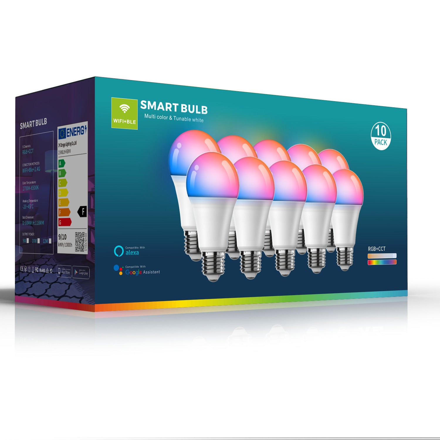 Smart Wifi Bluetooth Dimming And Color-changing Bulb My Store