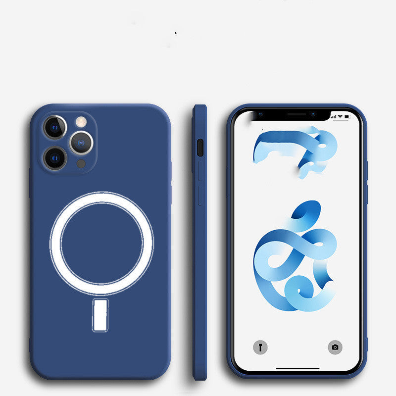 Compatible With E, Compatible With  , MagSafe Magnetic Liquid Silicone Case With Straight Edge My Store