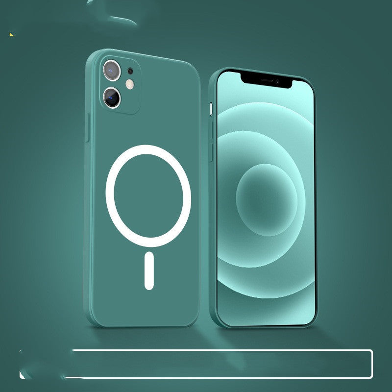 Compatible With E, Compatible With  , MagSafe Magnetic Liquid Silicone Case With Straight Edge My Store