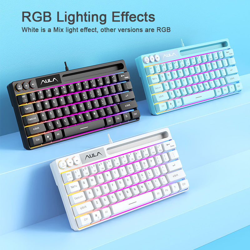 F3061 61keys Wired RGB Gaming Keyboard Membrane Keyboar My Store