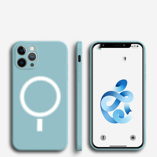 Compatible With E, Compatible With  , MagSafe Magnetic Liquid Silicone Case With Straight Edge My Store, silicone case magnetic, magsafe magnet, magsafe charger, magnetic phone case, magsafe iphone cases, magnetic, straight-edge