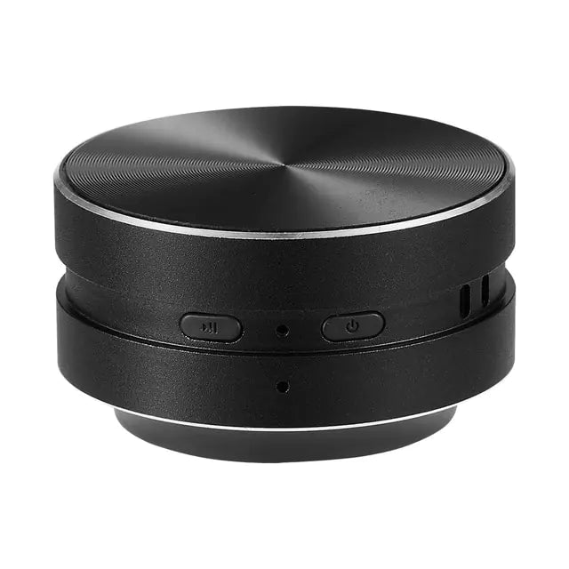Black Bone Conduction Bluetooth Speaker. side view on white background2