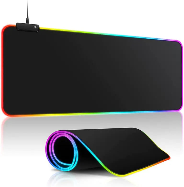 Gamer LED Mouse Pad Waterproof with led lights. Rolled up and rolled out smooth