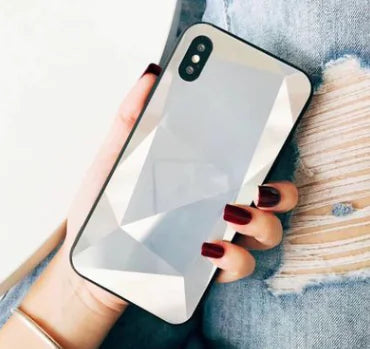 Colorful 3D Diamond Mirror Phone Case for Couples Electra